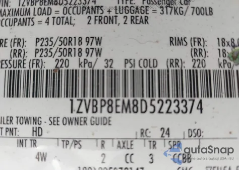 2013 Ford Mustang V6 Premium from USA, damaged, VIN 1ZVBP8EM8D5223374